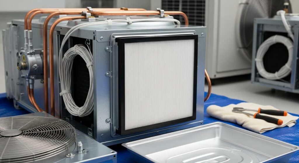 Maximize Efficiency: Why HVAC Maintenance Matters 2 Clean HVAC components after preventative maintenance